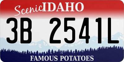 ID license plate 3B2541L