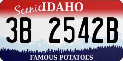 ID license plate 3B2542B