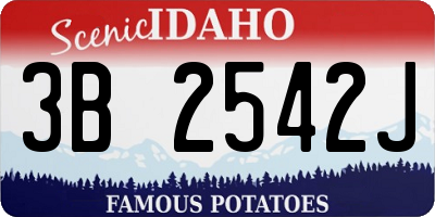 ID license plate 3B2542J