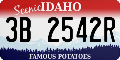 ID license plate 3B2542R