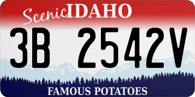 ID license plate 3B2542V