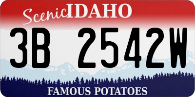 ID license plate 3B2542W