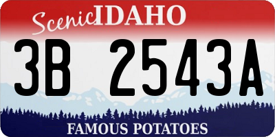ID license plate 3B2543A