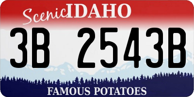 ID license plate 3B2543B