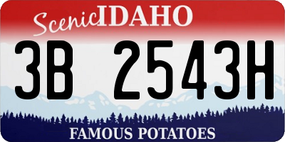 ID license plate 3B2543H