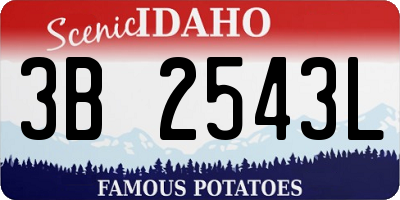 ID license plate 3B2543L