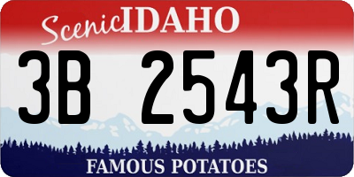 ID license plate 3B2543R