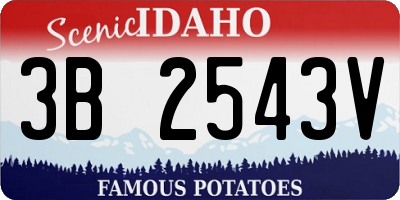 ID license plate 3B2543V