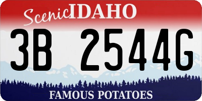 ID license plate 3B2544G