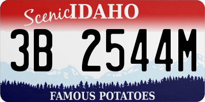 ID license plate 3B2544M