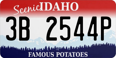 ID license plate 3B2544P