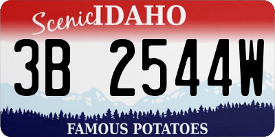 ID license plate 3B2544W
