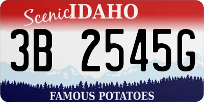 ID license plate 3B2545G