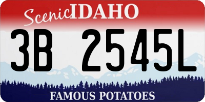 ID license plate 3B2545L