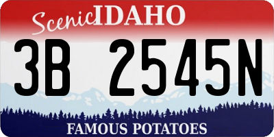 ID license plate 3B2545N