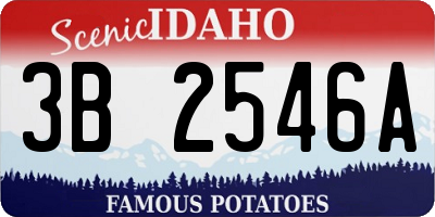 ID license plate 3B2546A