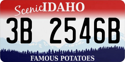 ID license plate 3B2546B