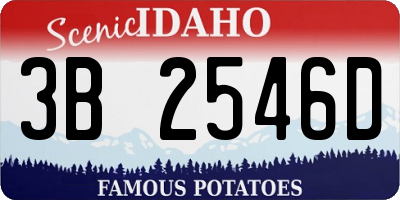 ID license plate 3B2546D