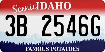 ID license plate 3B2546G