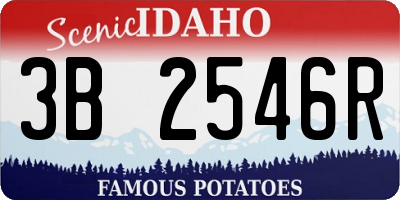 ID license plate 3B2546R