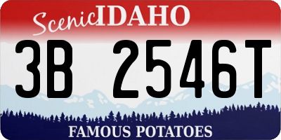 ID license plate 3B2546T