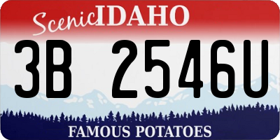 ID license plate 3B2546U