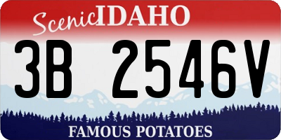 ID license plate 3B2546V