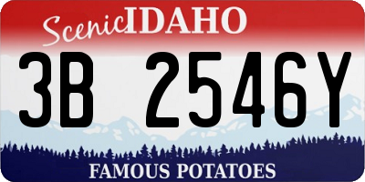 ID license plate 3B2546Y