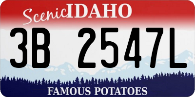 ID license plate 3B2547L