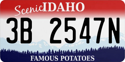 ID license plate 3B2547N