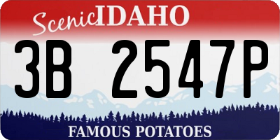 ID license plate 3B2547P