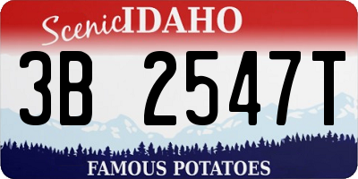 ID license plate 3B2547T
