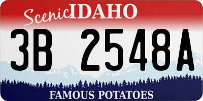 ID license plate 3B2548A