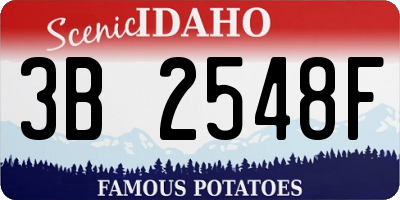 ID license plate 3B2548F