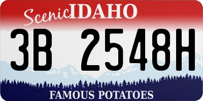 ID license plate 3B2548H
