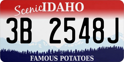ID license plate 3B2548J