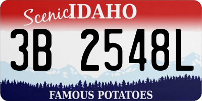 ID license plate 3B2548L