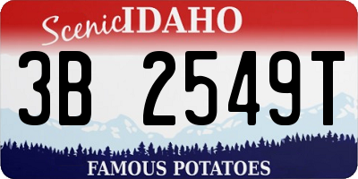 ID license plate 3B2549T