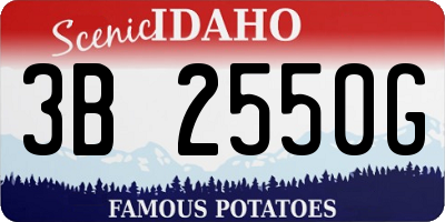 ID license plate 3B2550G