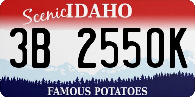 ID license plate 3B2550K