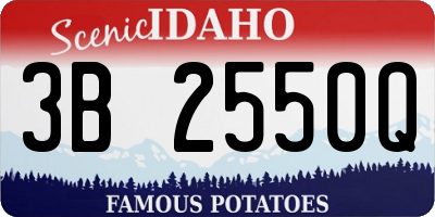 ID license plate 3B2550Q