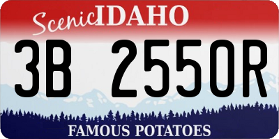 ID license plate 3B2550R