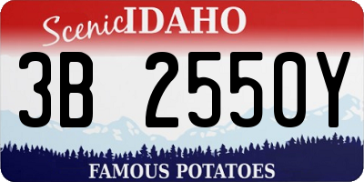ID license plate 3B2550Y
