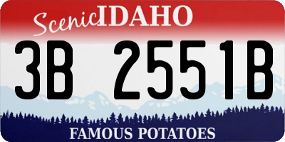 ID license plate 3B2551B