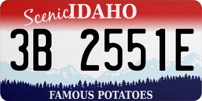 ID license plate 3B2551E