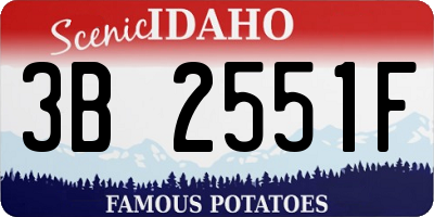 ID license plate 3B2551F