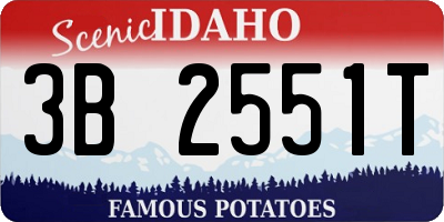 ID license plate 3B2551T