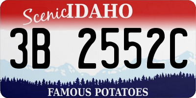 ID license plate 3B2552C