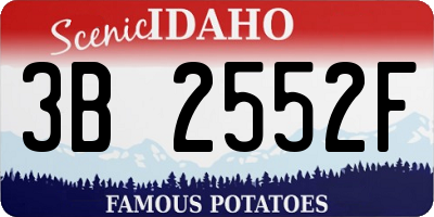 ID license plate 3B2552F