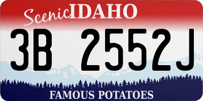 ID license plate 3B2552J